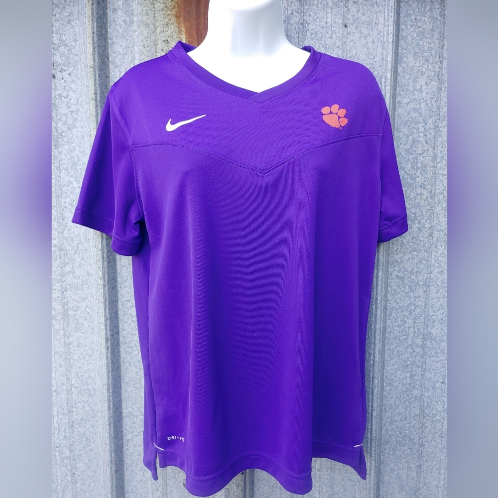 New Clemson Tigers Nike Purple Short Sleeve Relaxed Jersey Women's Medium